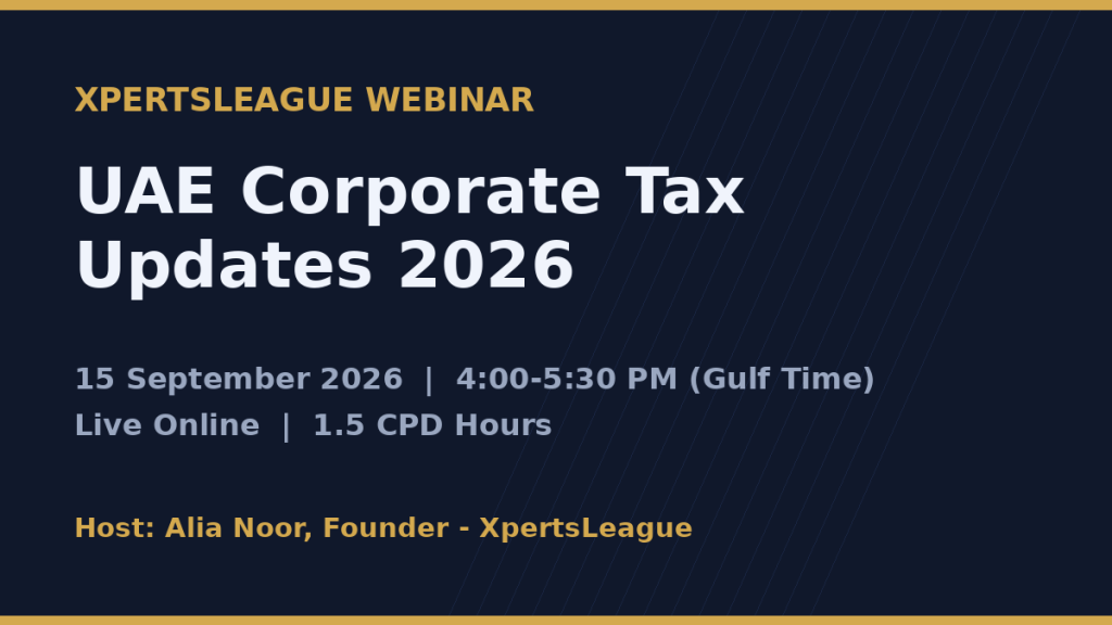 UAE Corporate Tax Updates 2026